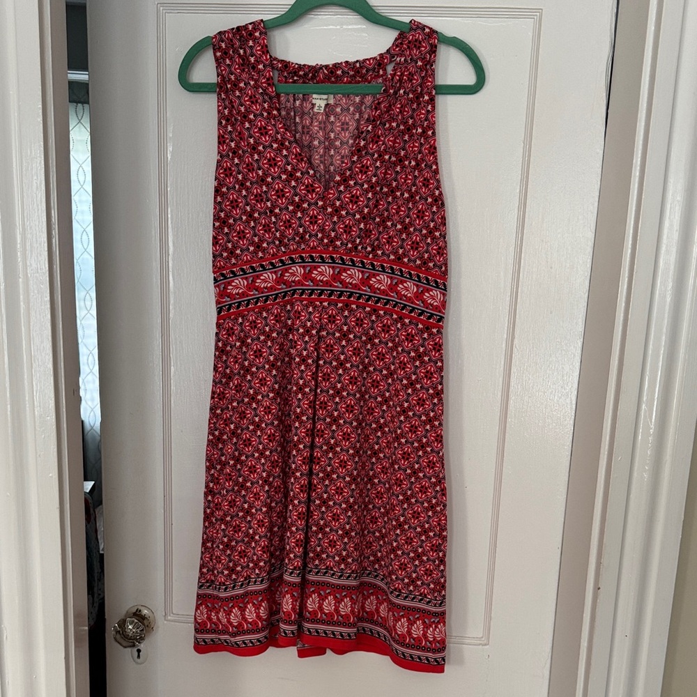 Max Studio Floral Red Sleeveless Dress, women’s large